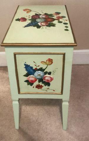 2-Drawer Hand-Painted Table—25 1/2” x 14 3/4”,