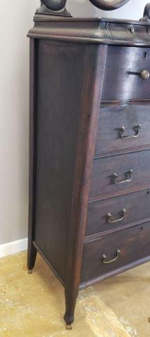 Antique 9-Drawer Chest w/Beveled Glass Swivel