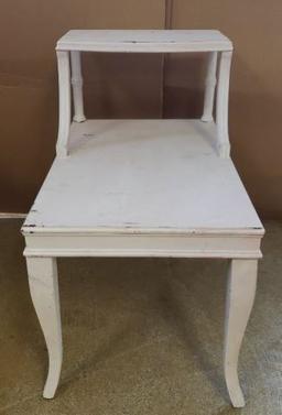 Two-Tiered Painted End Table