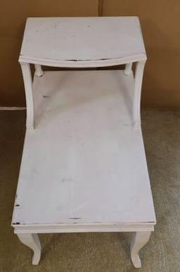 Two-Tiered Painted End Table