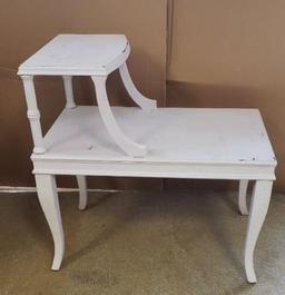 Two-Tiered Painted End Table