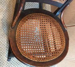 Antique Rocking Chairwith Cane Seat & Back