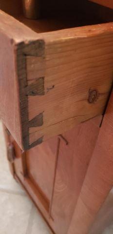 Antique Cabinet with Drawer and Door, 16 3/4’’ W