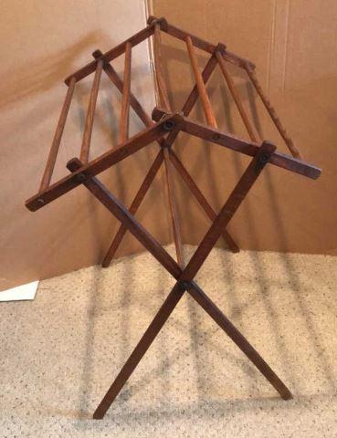 Small Antique Wooden Drying Rack, 31 3/4’’ Tall,