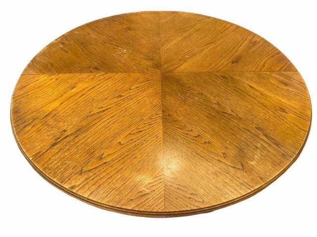 Round Pedestal Table w/6 Upholstered Chairs