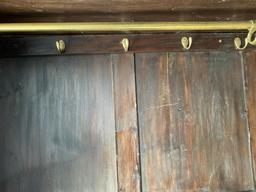 Antique Mahogany Wardrobe with Carved and Applied