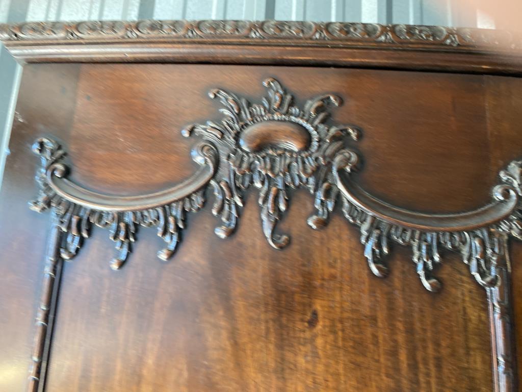 Antique Mahogany Wardrobe with Carved and Applied