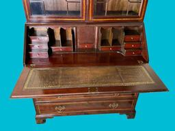 Antique Mahogany Secretary in Inlaid Satinwood,