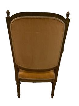 Gold Upholstered Arm Chair