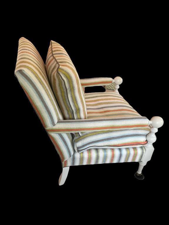 Upholstered Chair--C. R. Laine--Brass Casters on