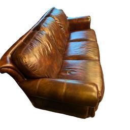 Leather Sofa - 86" Long (Matches Lot #19)