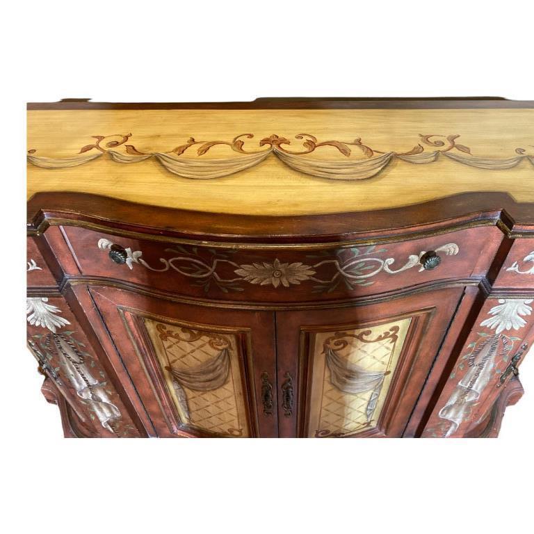 Hand Painted Hall Stand/Credenza - 3 Drawers,