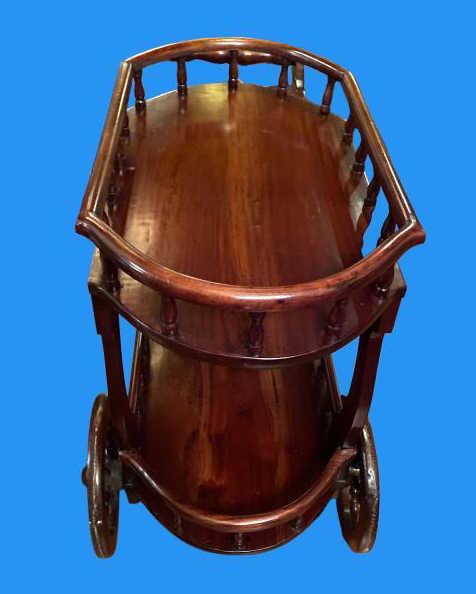 Wooden Tea Cart - 36" x 16", 30" H