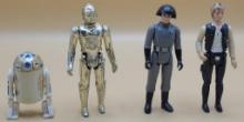 (4) 1977 Kenner Star Wars Figures: Han Solo,