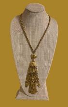 Vintage Totem Bird Pendant Necklace--1970s