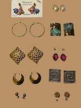 (10) Pair of Pierced Earrings