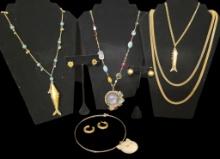 Assorted Vintage Costume Jewelry:  (5) Necklaces,
