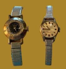 (2) Vintage Ladies Wrist Watches:  Welsbro 17