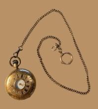 Antique Gold Pocket Watch and Watch Fob