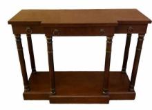 One-Drawer Hall Table with Brass Hardware--Fine