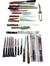 Assorted Kitchen Knives, etc.