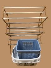 Drying Rack, (3) Laundry Baskets, (1) Hamper
