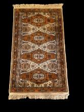 Hand-Knotted Rug--37" x 62 1/2" without Fringe