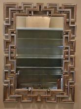 Beveled Mirror in Gold Grecian-Style Frame--36.5"