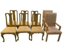 Set of (8) Dining Chairs:  (2) Upholstered Chairs