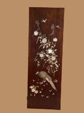 Japanese Meiji Style Wall Plaque with Inlay.  It