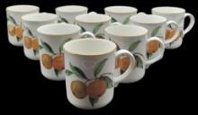 (10) Royal Worcester "Evesham" Gold Coffee Mugs--