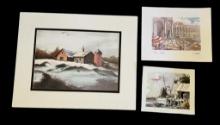 (3) Pieces of Art- (2) Signed Prints, (1)