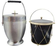 (2) Vintage Ice Buckets:  Kromex and Thermos