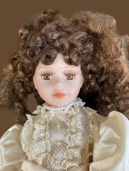 Porcelain Doll - Approximately 17" H