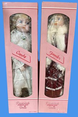 (2) America's Porcelain Dolls in Original Box: