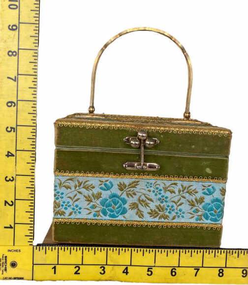 Hand Crafted Wooden Purse with Metal Handle