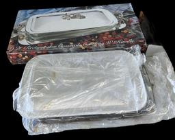 3-Quart Rectangular Silver Plate Casserole on