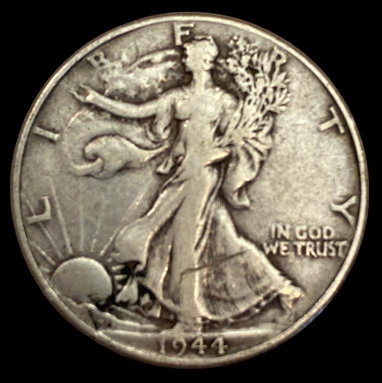 1944 Liberty Walking Half Dollar--No Mint Mark