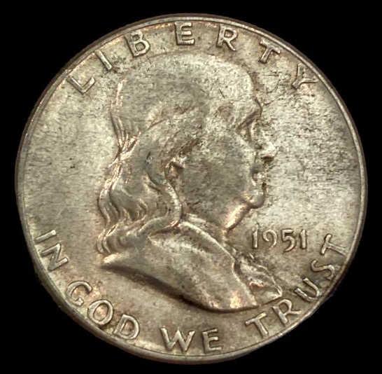 1951 Franklin Half Dollar--No Mint Mark