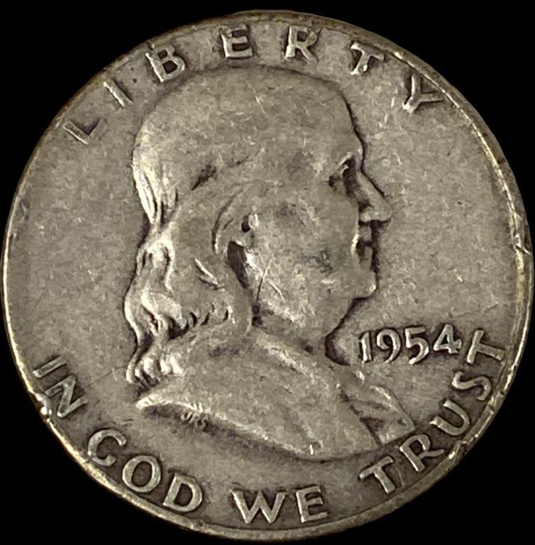 1954 Franklin Half Dollar--D Mint Mark