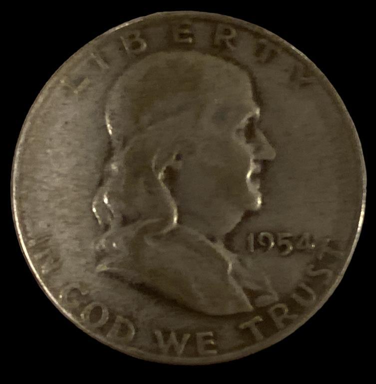 1954 Franklin Half Dollar--S Mint Mark