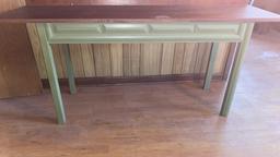 Painted Drop Leaf Table 66" x 18" with 18" Drop