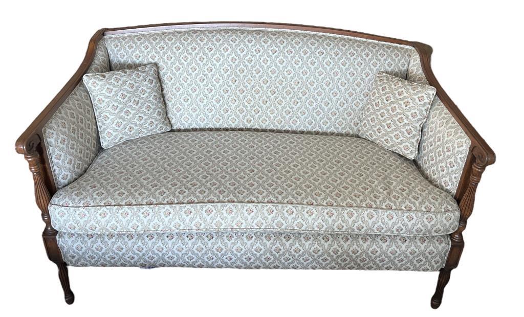 Sheraton Style Loveseat—53” x 29”, 28” Tall