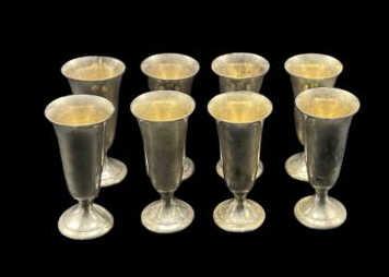 (8) Alvin Sterling Silver Cordials