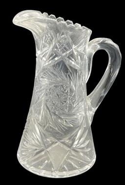 Lead Crystal Pitcher, 9 1/2" Tall