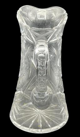 Lead Crystal Pitcher, 9 1/2" Tall