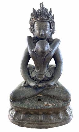 Bronze Tibetan Yab Yum Statue