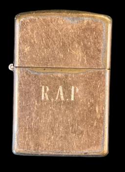 Vintage 10k Gold Fill Zippo Lighter Engraved RAP