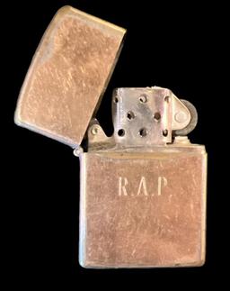 Vintage 10k Gold Fill Zippo Lighter Engraved RAP