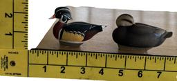 (2) Ducks Unlimited Miniature Decoys, Signed by